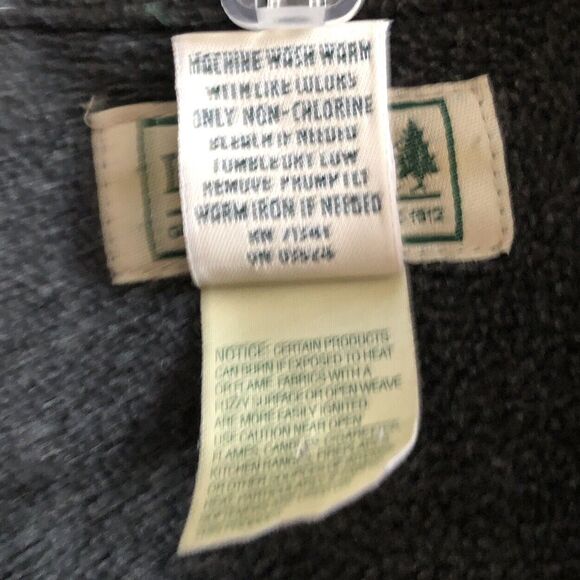 LL Bean Flannel Shacket Mens M Olive Plaid Fleece Lined Button Up Shirt Jacket - Picture 12 of 12